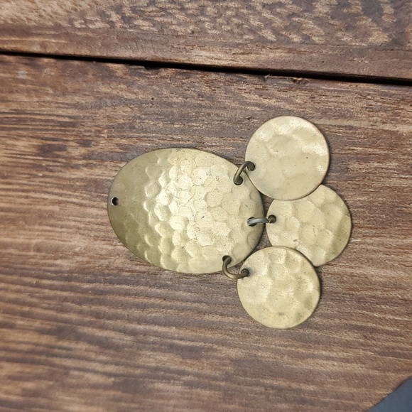 Jewelry - Hammered‎ gold tone Gypsy morrocan pendant